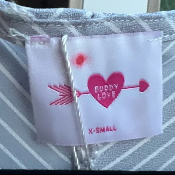 🆕BuddyLove Ilene Striped Cropped Jumpsuit XS Blue White Summer Boho Resort Wear - Picture 14 of 16